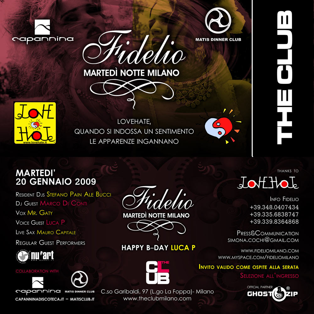 lovehate love hate the club fidelio milano